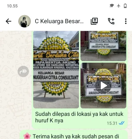 Pengiriman Papan Bunga Duka Pondok Jagung